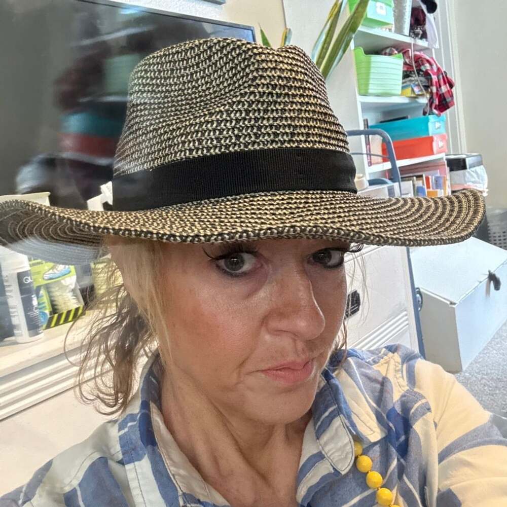 J.Crew Fedora Hat Size S-M Black Straw Summer Sun